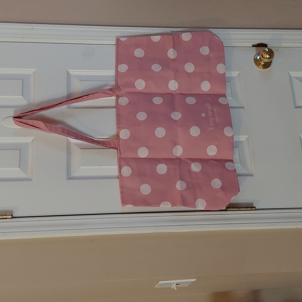 Kate Spade New York Cotton Candy Canvas Tote Bag Pink Polka Dot NWT  1 LEFT! - Picture 4 of 13